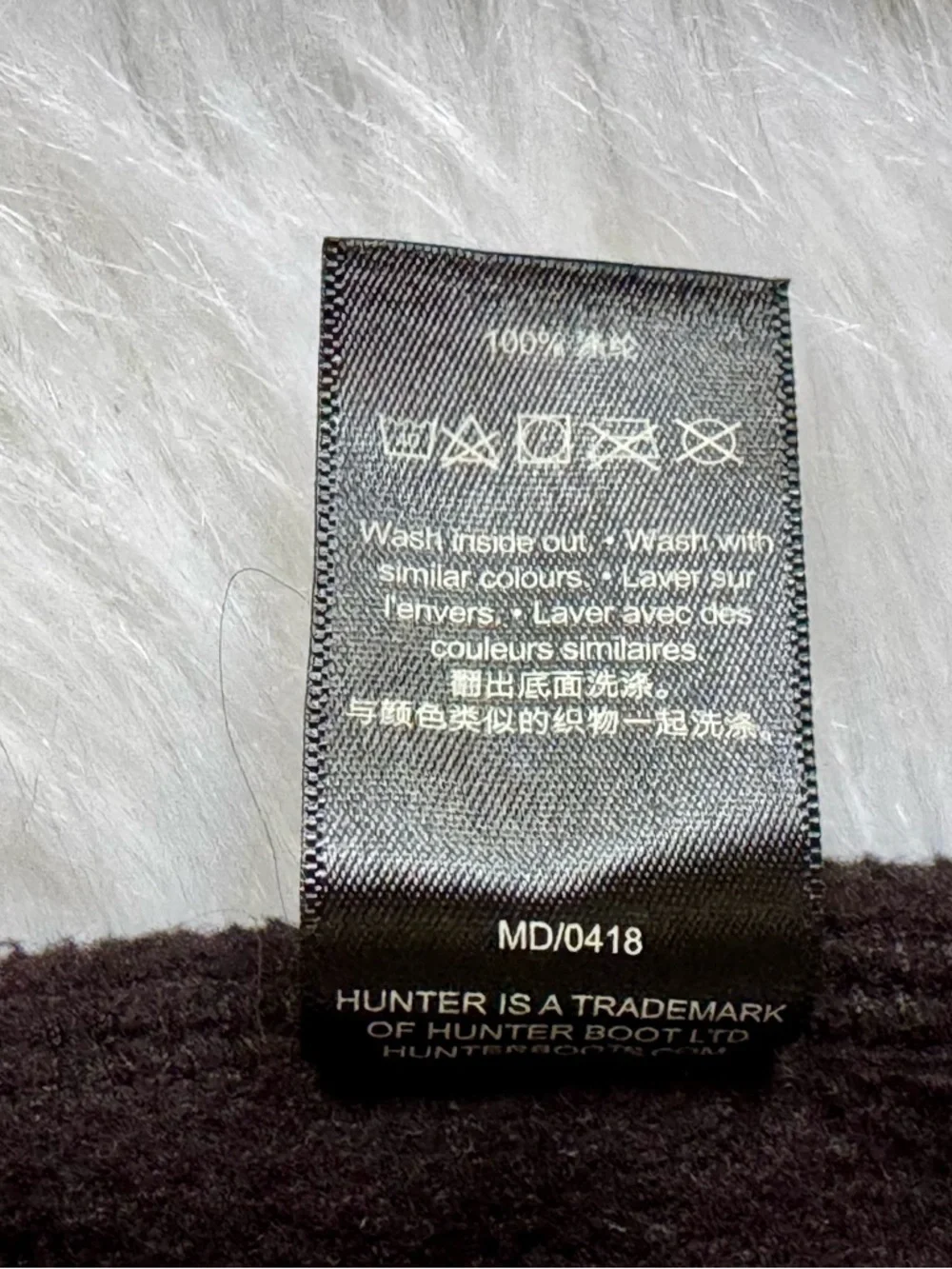 Hunter‎ Original Short Fleece Welly Boot Socks Black Large